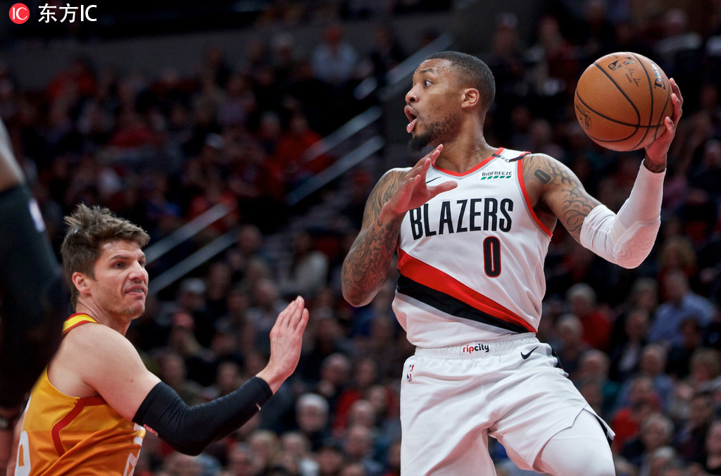 爵士擒下开拓者取得胜利